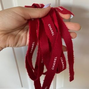 Chanel authentic red ribbon
